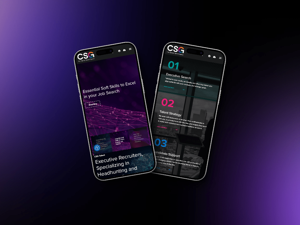 CSG Mobile Website Screenshot